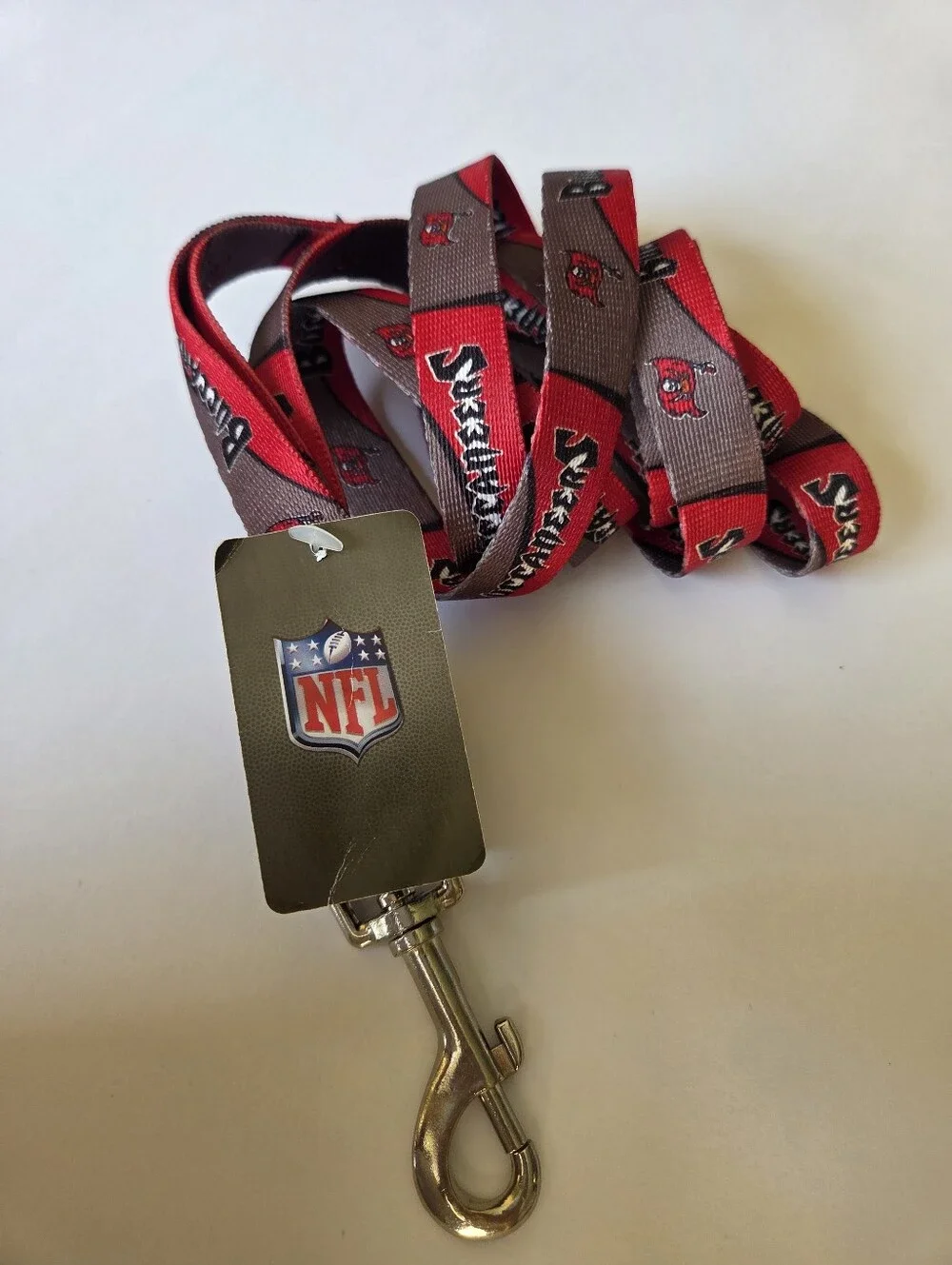 Tampa Bay Buccaneers Dog Leash Lanyard NWT NFL Football Logo Red Heavy Duty